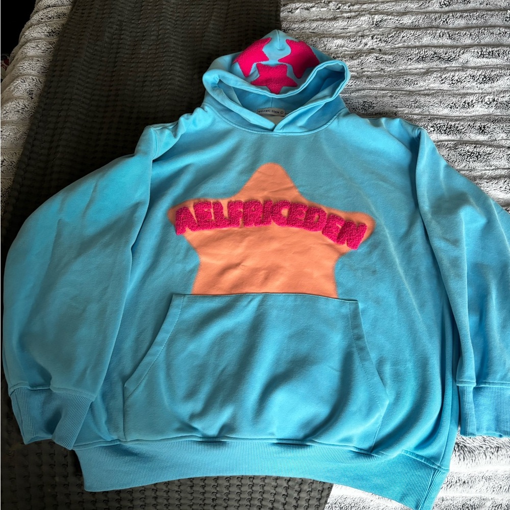 Aelfriceden Vintage Embroidery Star Hoodie
